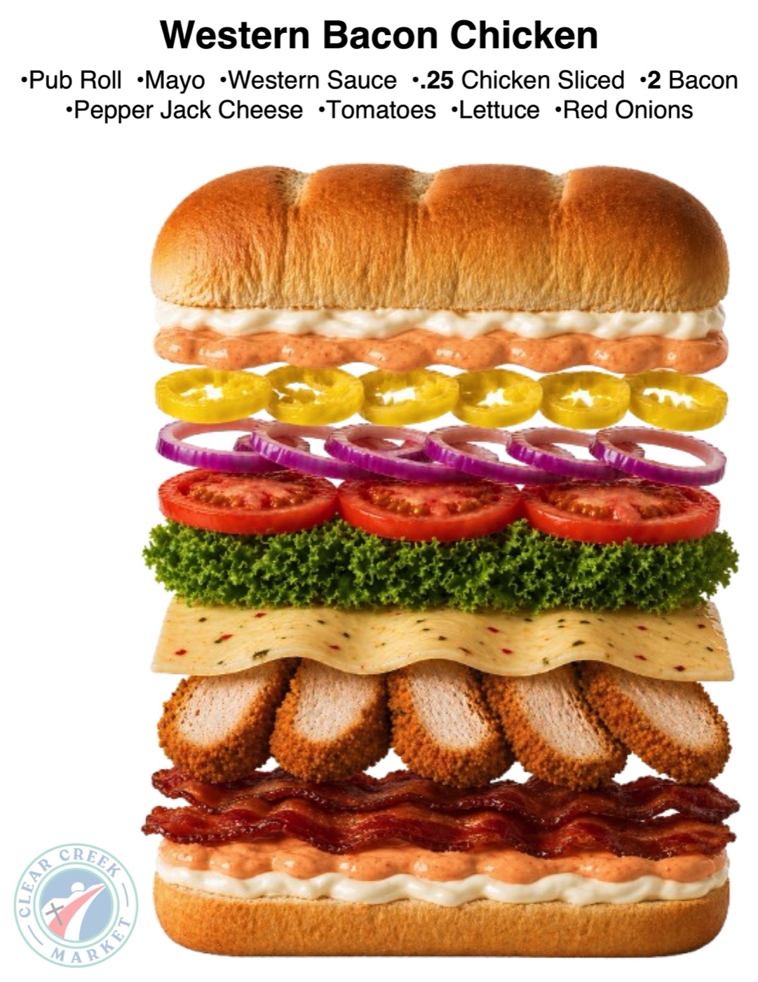 Western Bacon Chicken Sub
